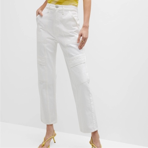 AGOLDE Cooper Relaxed Straight Cargo Jeans White NWOT - Picture 6 of 11